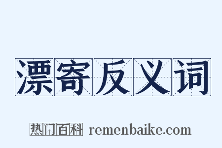 漂寄反义词是什么意思的图片